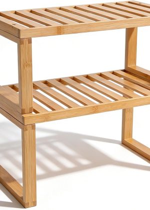 Kitchen Cabinet Organizer Shelf to Eliminate Clutter, Space-Saving Shelf Organizer, Pantry organizers and storage, Compact Spice Rack Organizer for Cabinet (2, W11.8″)
