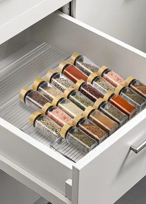Spice Drawer Organizer, Expandable from 11 to 22 Inches