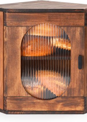 Wooden Farmhouse Style Bread Box with Acrylic Window