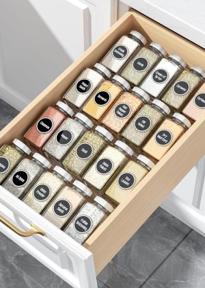 Transparent Acrylic Spice Drawer Organizer, 4 Layers, 1 Set