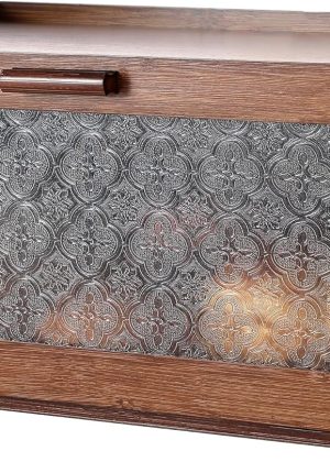 Vintage Bread Box – Vintage brown bread storage box, suitable for kitchen countertops